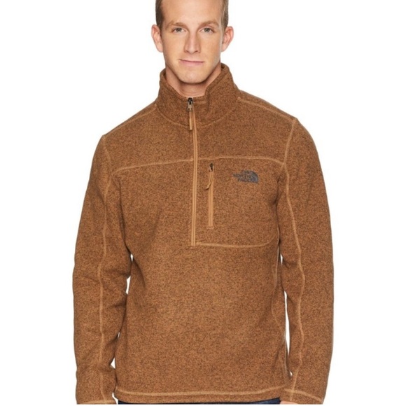 The North Face 1/4 Zip Sweater Fleece XXL Gordon Lyons Jacket Burnt Orange Fall - Picture 1 of 11